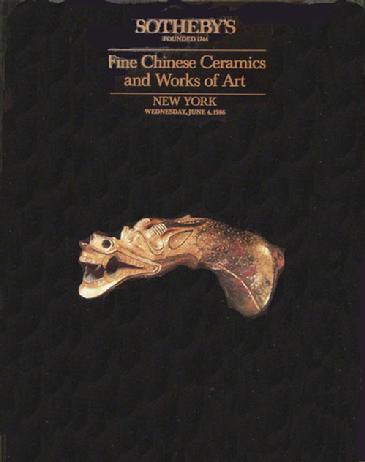 Vintage Sotheby Auction Catalogue: Fine Chinese Ceramics/WOA - NY - June 4, 1986