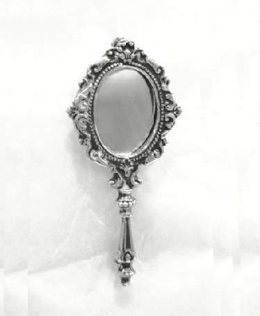 Sterling Silver Hand Mirror Brooch/Pin - 1945 