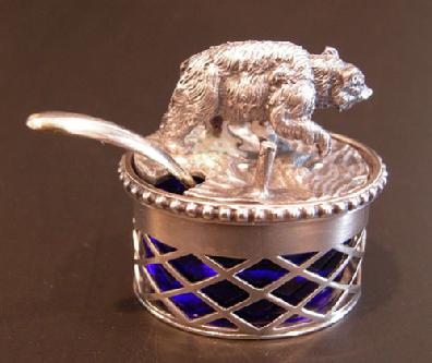 Italian Sterling Silver Covered Saccharin or Salt Container - Pinci