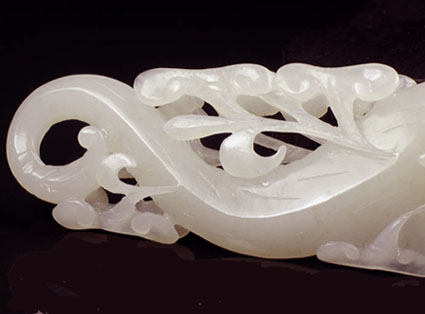 White Jade Ruyi Carving- Smaller Ruyi End