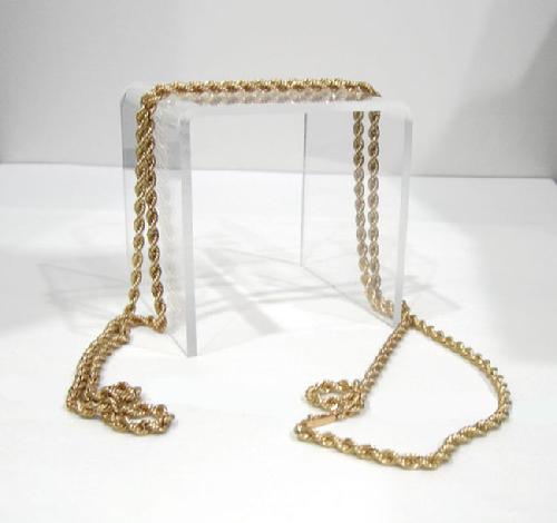 14K YG Rope Chain Necklace-3mm.- 52 g
